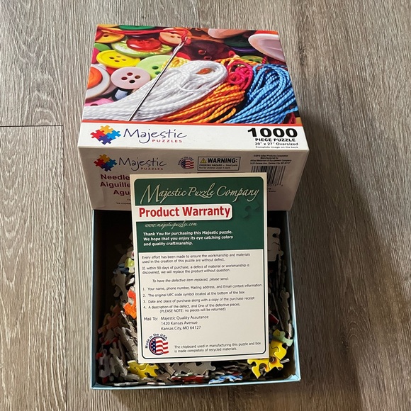 EUC Majestic “Needle and Thread” 1000 Piece Colorful Puzzle - Picture 2 of 8